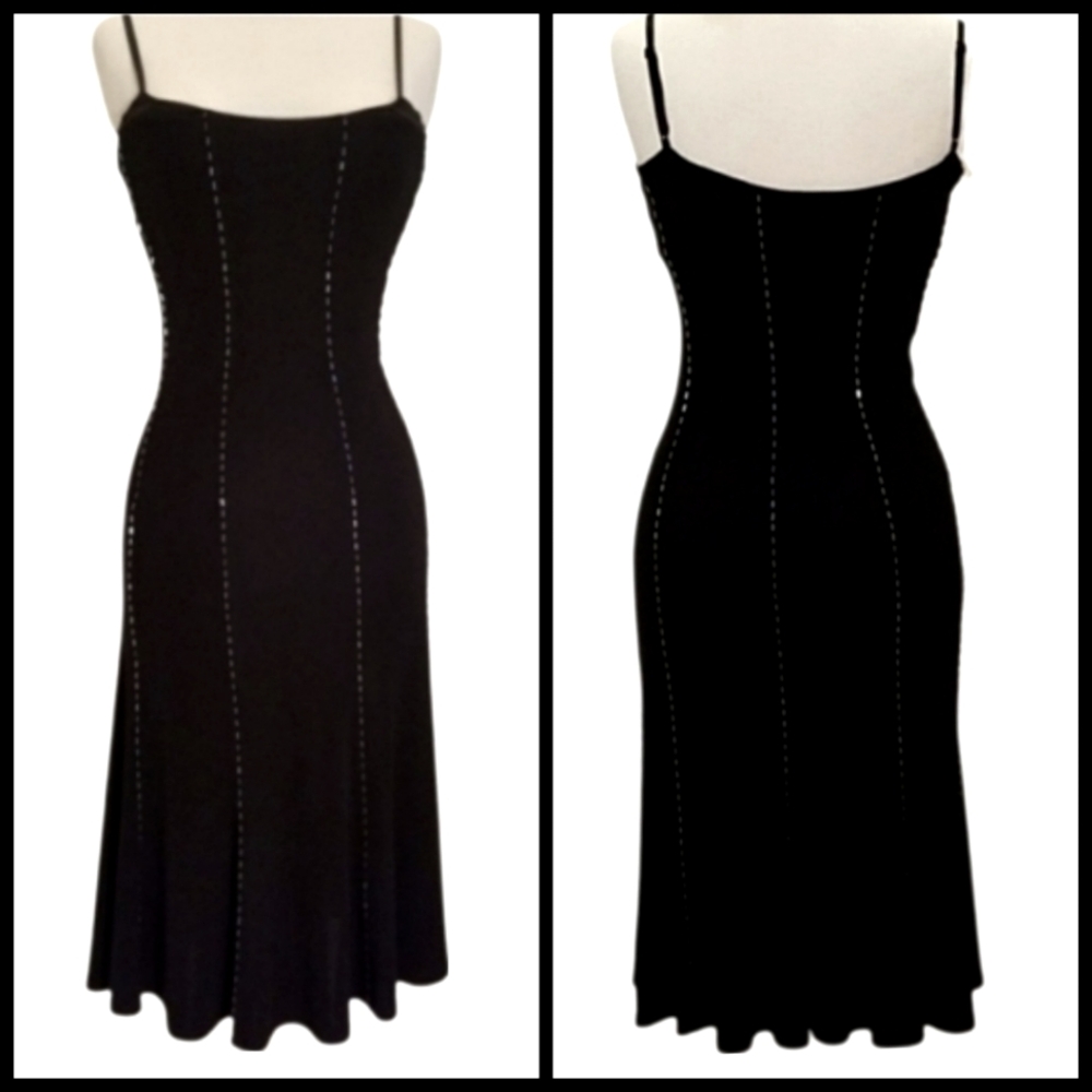 BCBGMaxAzria Beaded Dress with Adjustable Straps - Picture 7 of 16